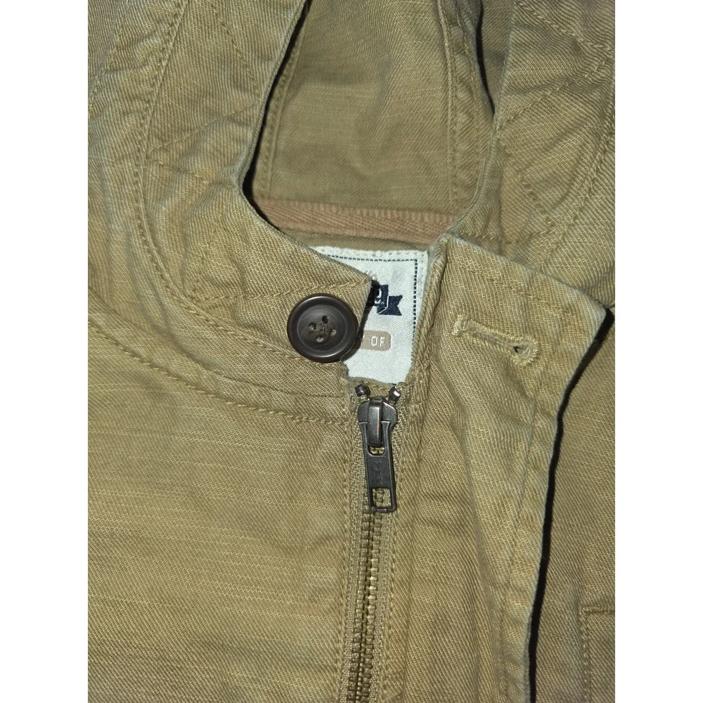 Gymboree Boys Khaki Tan Hooded Field Jacket Utility Cotton Coat Size M 7 8